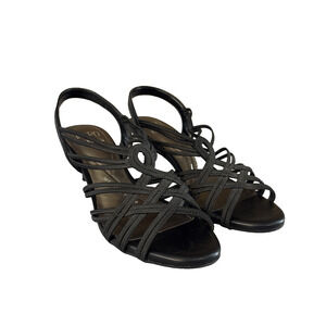 Impo Stretch Women’s Memory Foam Erin 7826332 Strappy Black Heels, Size 8.5M